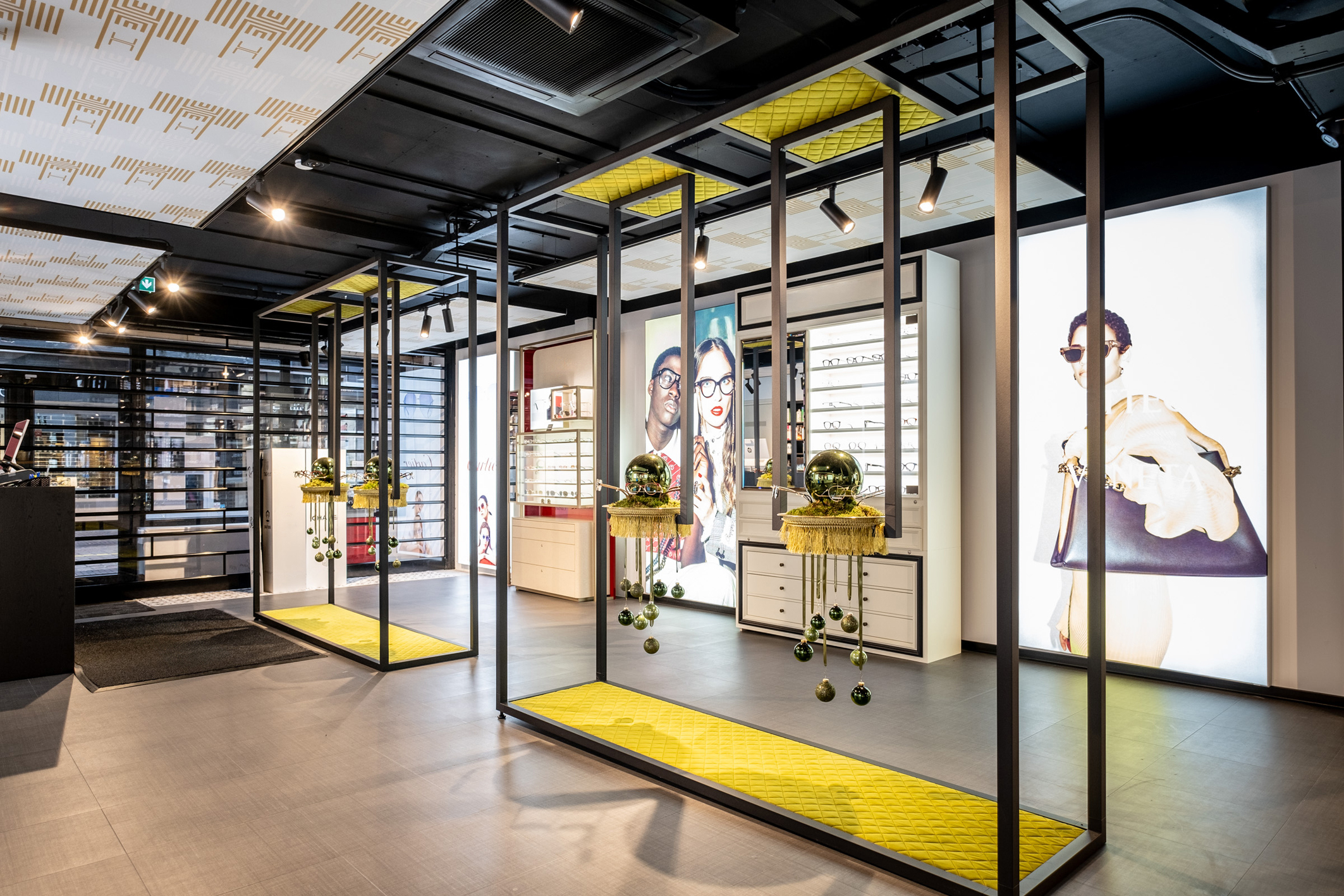 Vue sur éclairage PIXO commerce